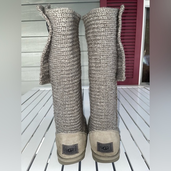 UGG Australia Sock Boot Gray Fabric Pull On Women Size 8 - Picture 4 of 8